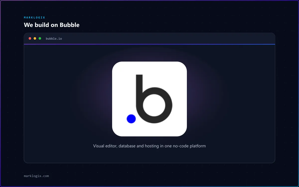 Bubble.io no-code platform for marketplaces, SaaS and internal tools